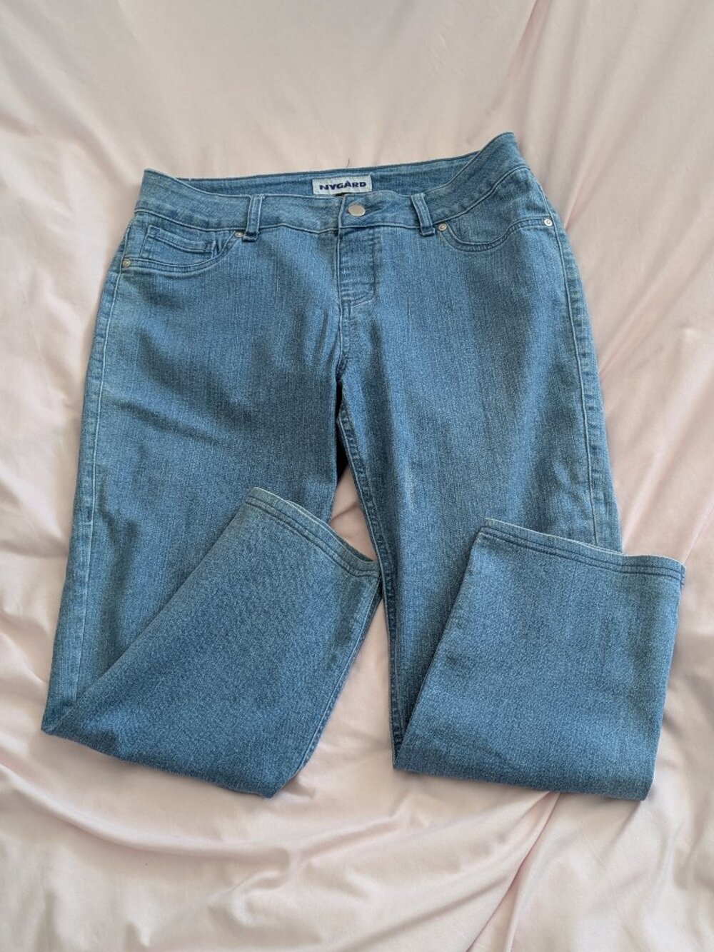 NYGÅRD Blue Denim Slim Leg Ankle Slit Jeans Size 10